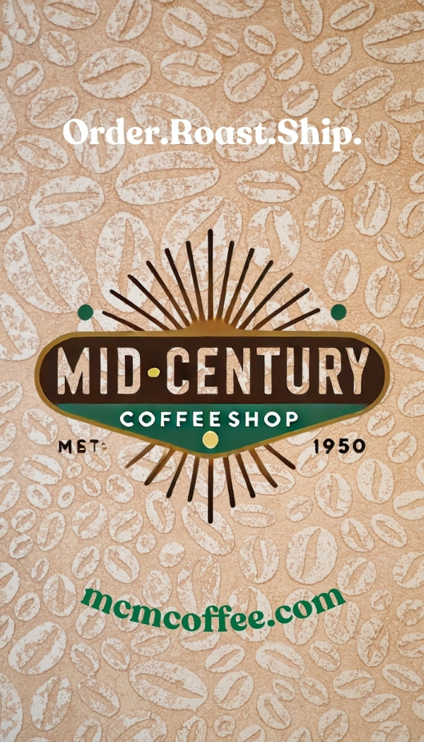 e-Gift Cards for Specialty Grade Premium Coffees Mid-Century Modern Coffee